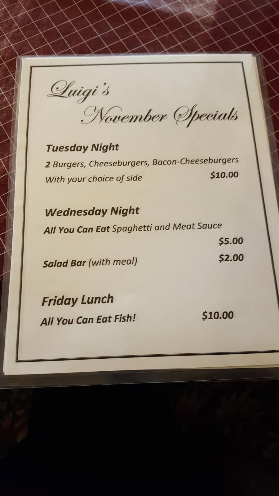 Luigis Restaurant | restaurant | 1876 N Railroad Ave, Arcadia, LA 71001, USA | 3182632248 OR +1 318-263-2248