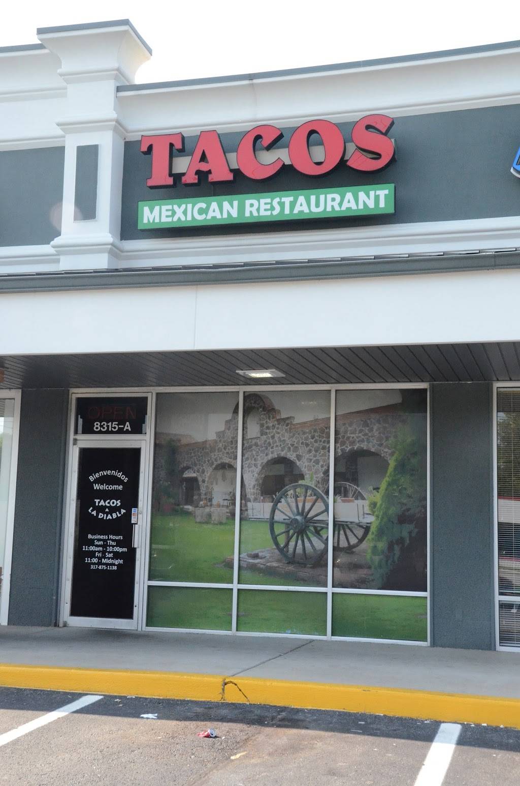 Tacos A La Diabla | restaurant | 8315 E Washington St, Indianapolis, IN 46219, USA | 3178751138 OR +1 317-875-1138