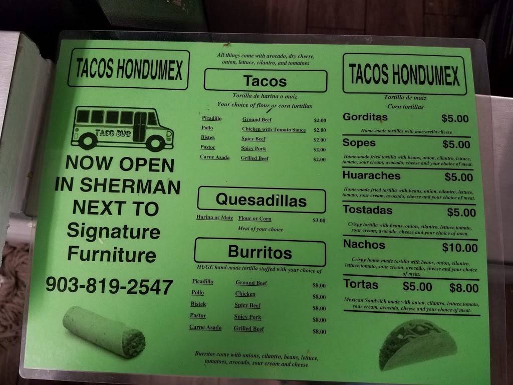 Taco Bus | restaurant | 700 E Taylor St, Sherman, TX 75090, USA | 9036516314 OR +1 903-651-6314