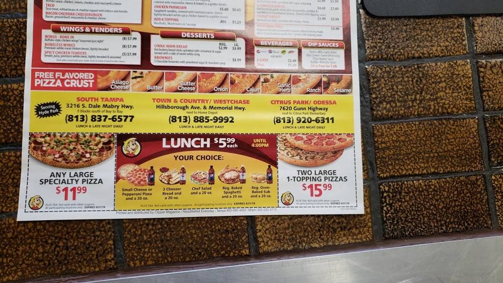 Hungry Howies Pizza | meal delivery | 7620 Gunn Hwy #130, Tampa, FL 33625, USA | 8139206311 OR +1 813-920-6311