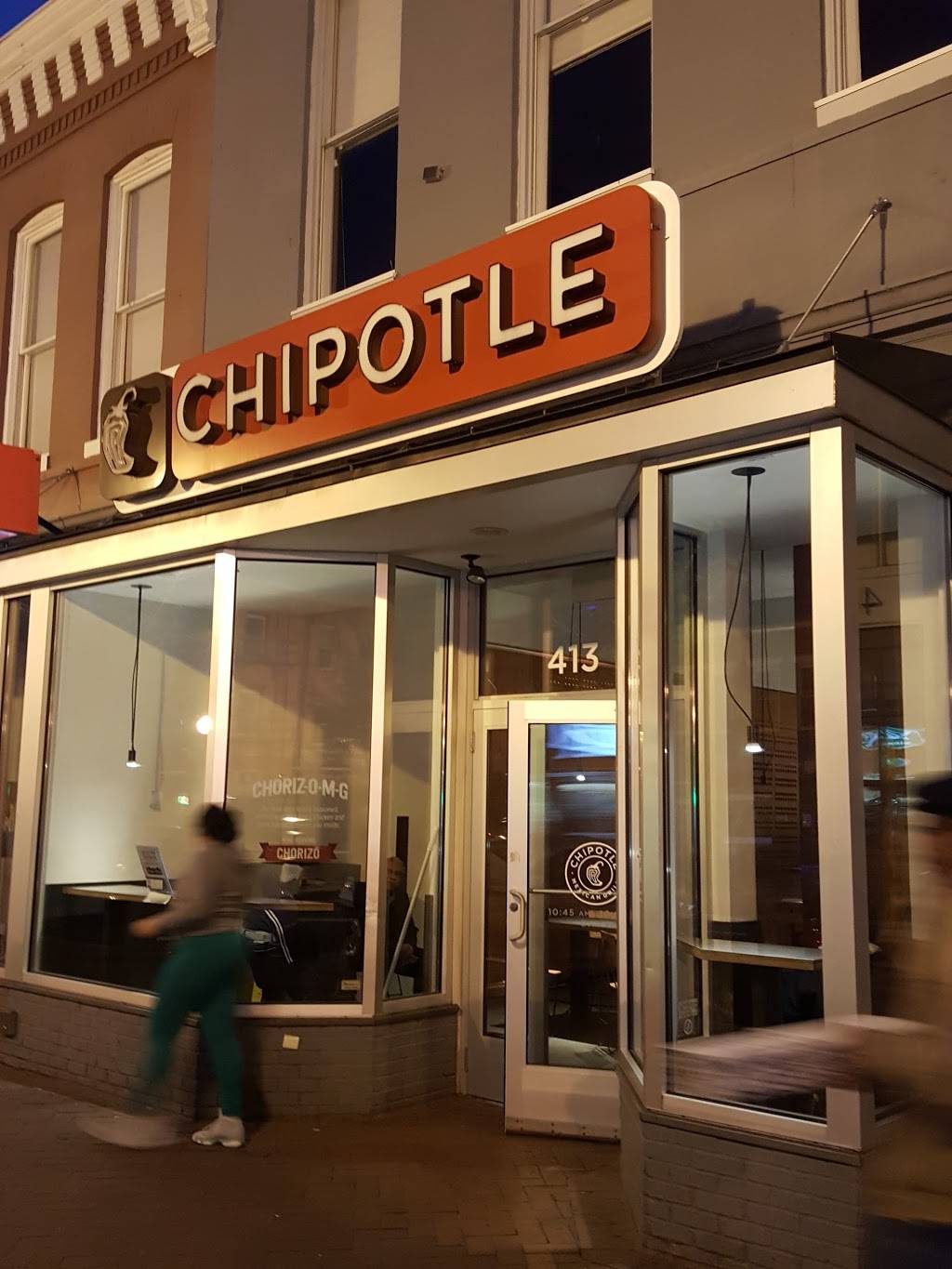 Chipotle Mexican Grill | restaurant | 413 8th St SE, Washington, DC 20003, USA | 2024643390 OR +1 202-464-3390