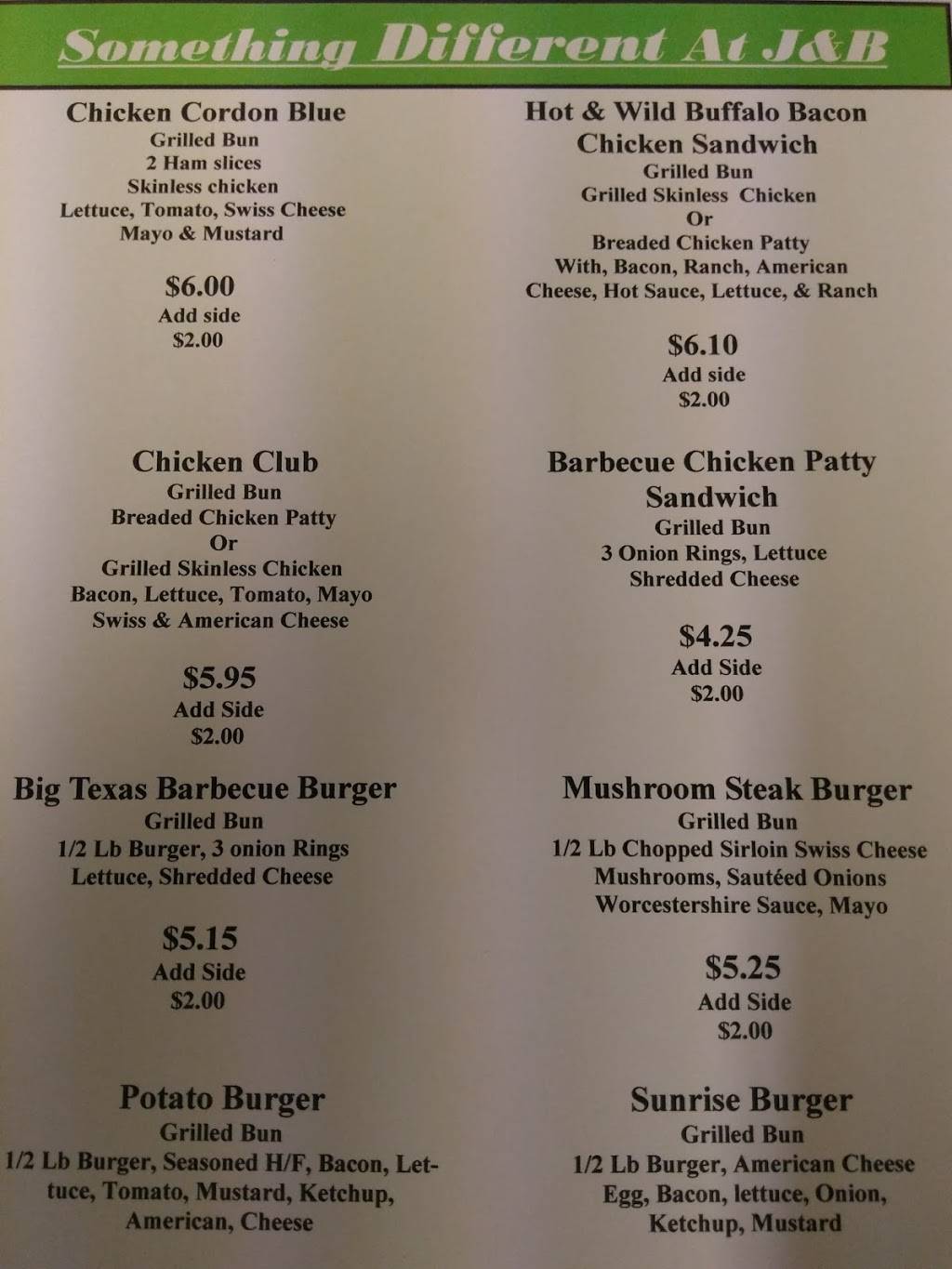 J&B Cafe | restaurant | 6054 Canton Rd NW, Carrollton, OH 44615, USA | 3308639606 OR +1 330-863-9606