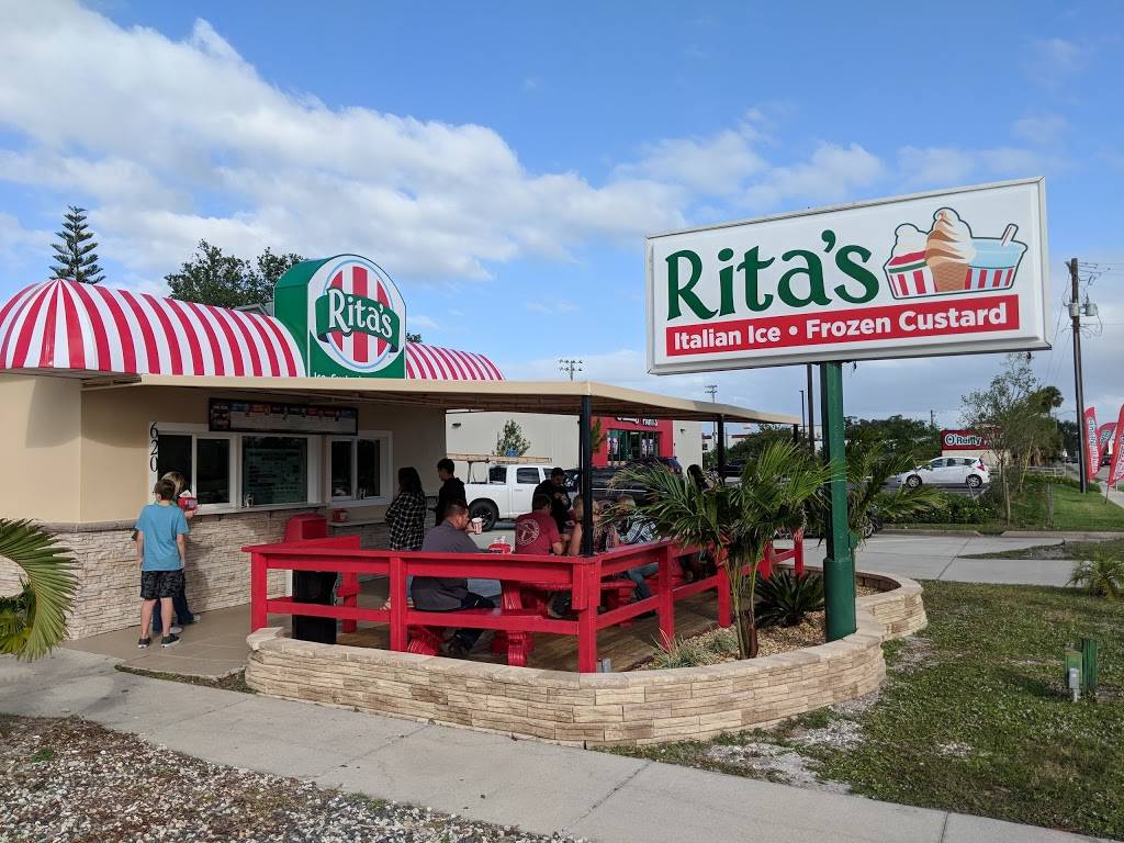 Ritas Italian Ice & Frozen Custard | restaurant | 620 W New Haven Ave, Melbourne, FL 32901, USA | 3215865818 OR +1 321-586-5818