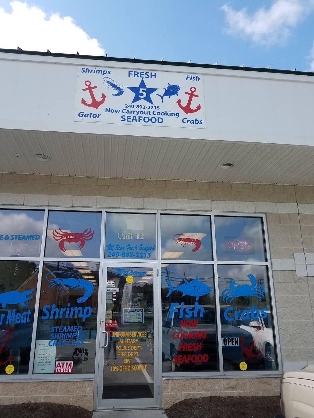 Five Star Fresh Seafood | restaurant | 5408 Southern Maryland Blvd #12, Lothian, MD 20711, USA | 2408922215 OR +1 240-892-2215