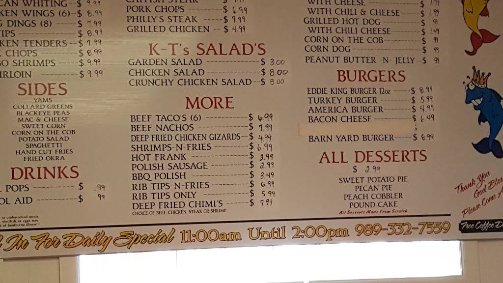 Kings Fish & More | restaurant | 2311 E Genesee Ave, Saginaw, MI 48601, USA | 9893327559 OR +1 989-332-7559