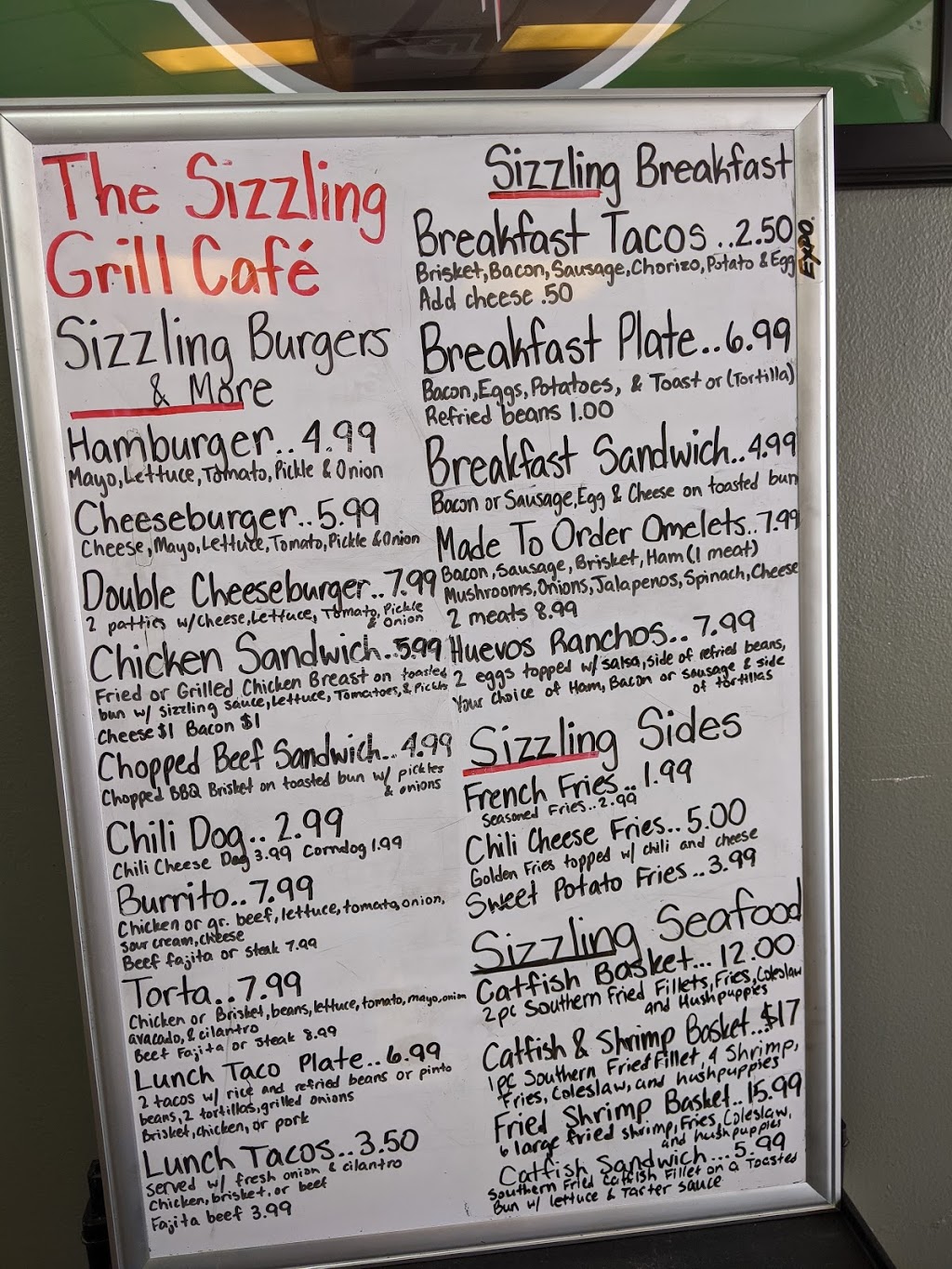 The Sizzling Grill Cafe | restaurant | 6114 Root Rd, Spring, TX 77389, USA | 8325448013 OR +1 832-544-8013