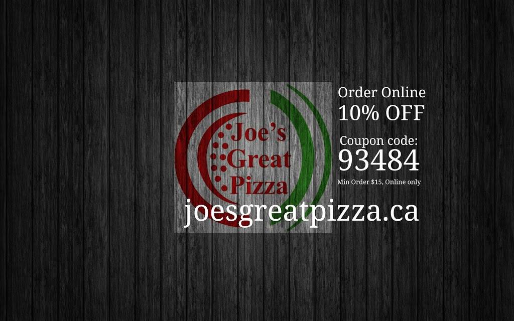 Joes Great Pizza | meal delivery | 72 Main St N, Georgetown, ON L7G 3H3, Canada | 9058773000 OR +1 905-877-3000