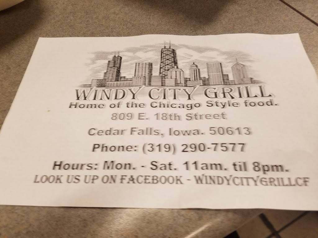 Windy City Grill | restaurant | 809 E 18th St, Cedar Falls, IA 50613, USA | 3192907577 OR +1 319-290-7577