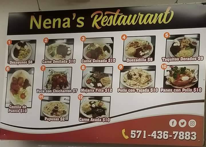 Nenas Restaurant & pupusas | restaurant | 7697-40-8905, Manassas, VA 20109, USA | 5714367883 OR +1 571-436-7883