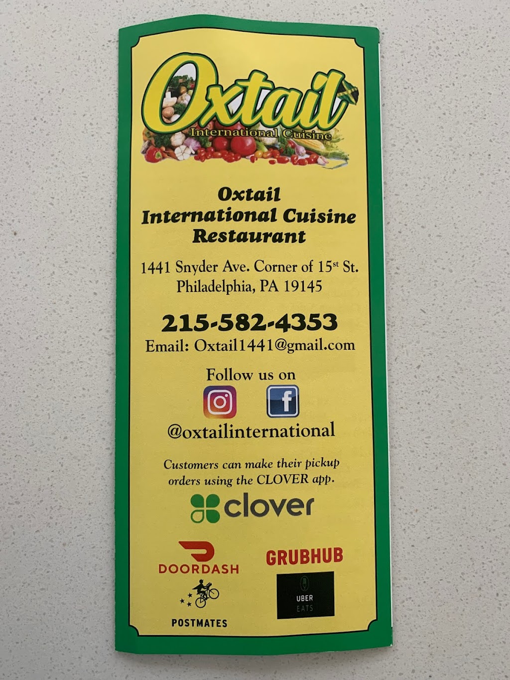 Oxtail International Cuisine | restaurant | 1441 Snyder Ave, Philadelphia, PA 19145, USA | 2155824353 OR +1 215-582-4353