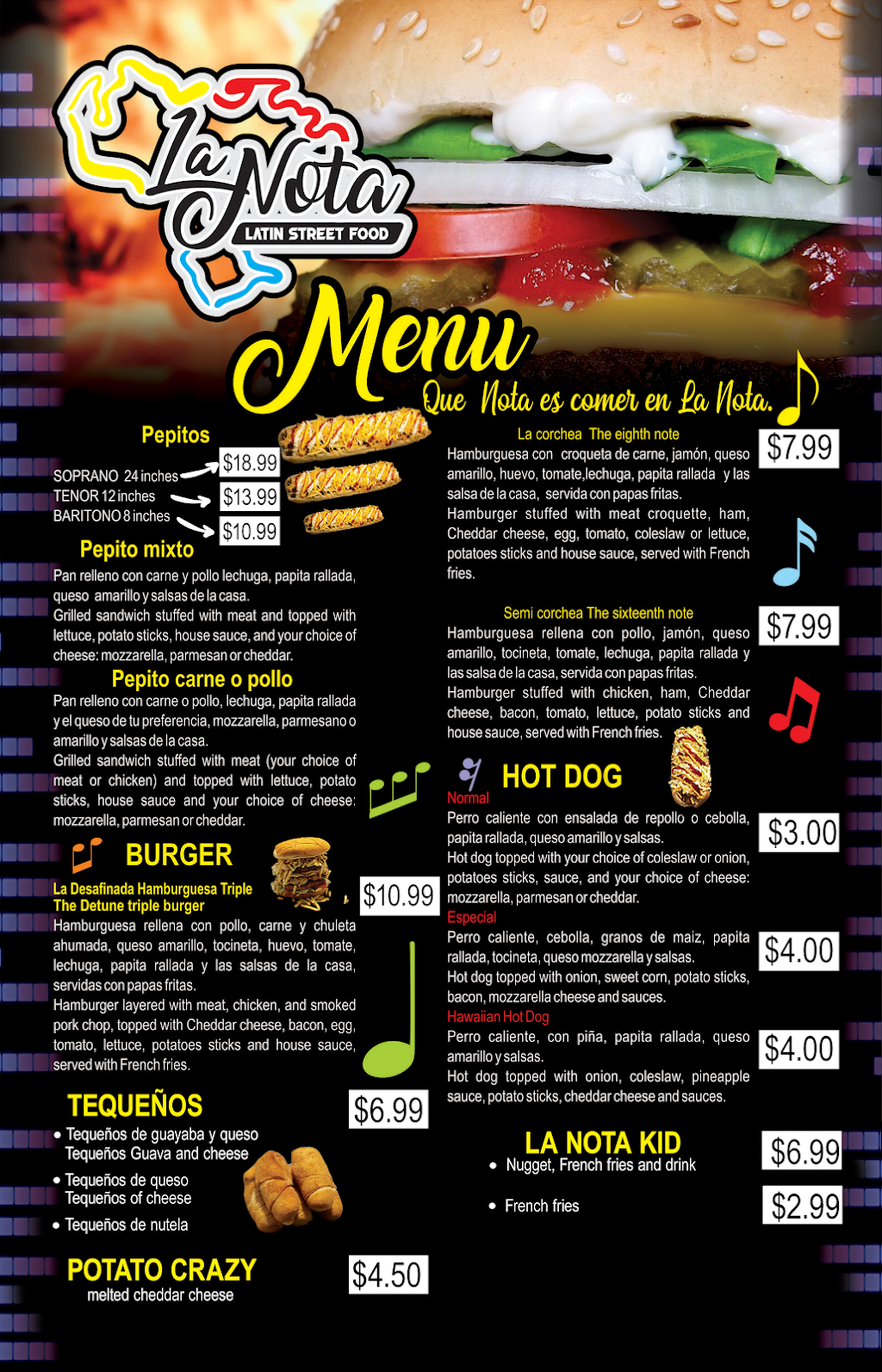 La Nota Latin Street Food | restaurant | 1110 Bell Rd, Antioch, TN 37013, USA | 6157335044 OR +1 615-733-5044