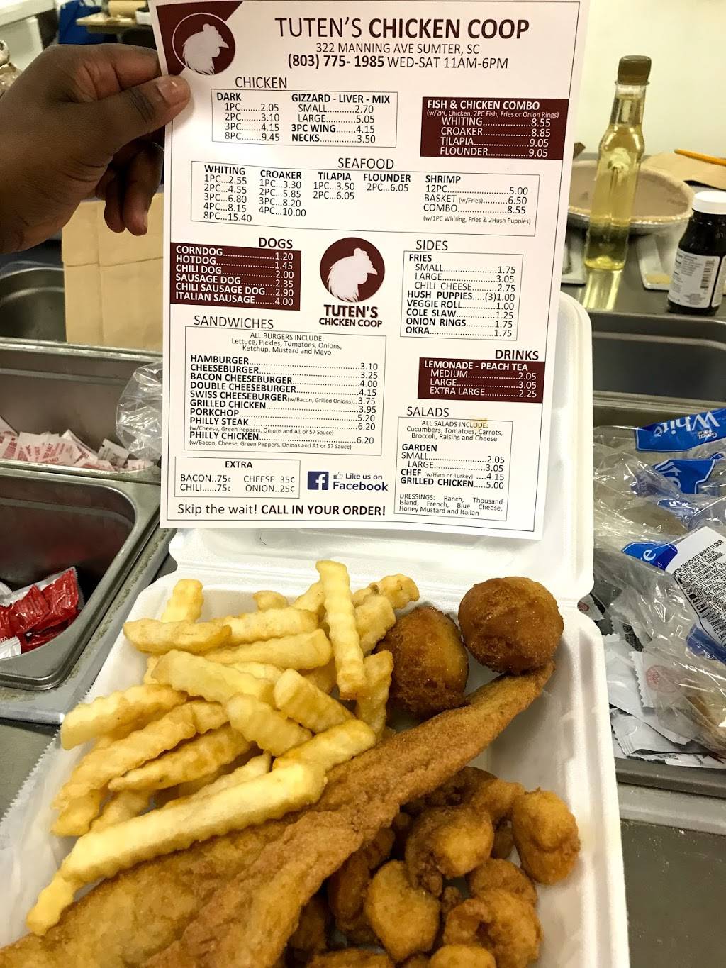 Tutens Chicken Coop | restaurant | 322 Manning Ave, Sumter, SC 29150, USA | 8037751985 OR +1 803-775-1985