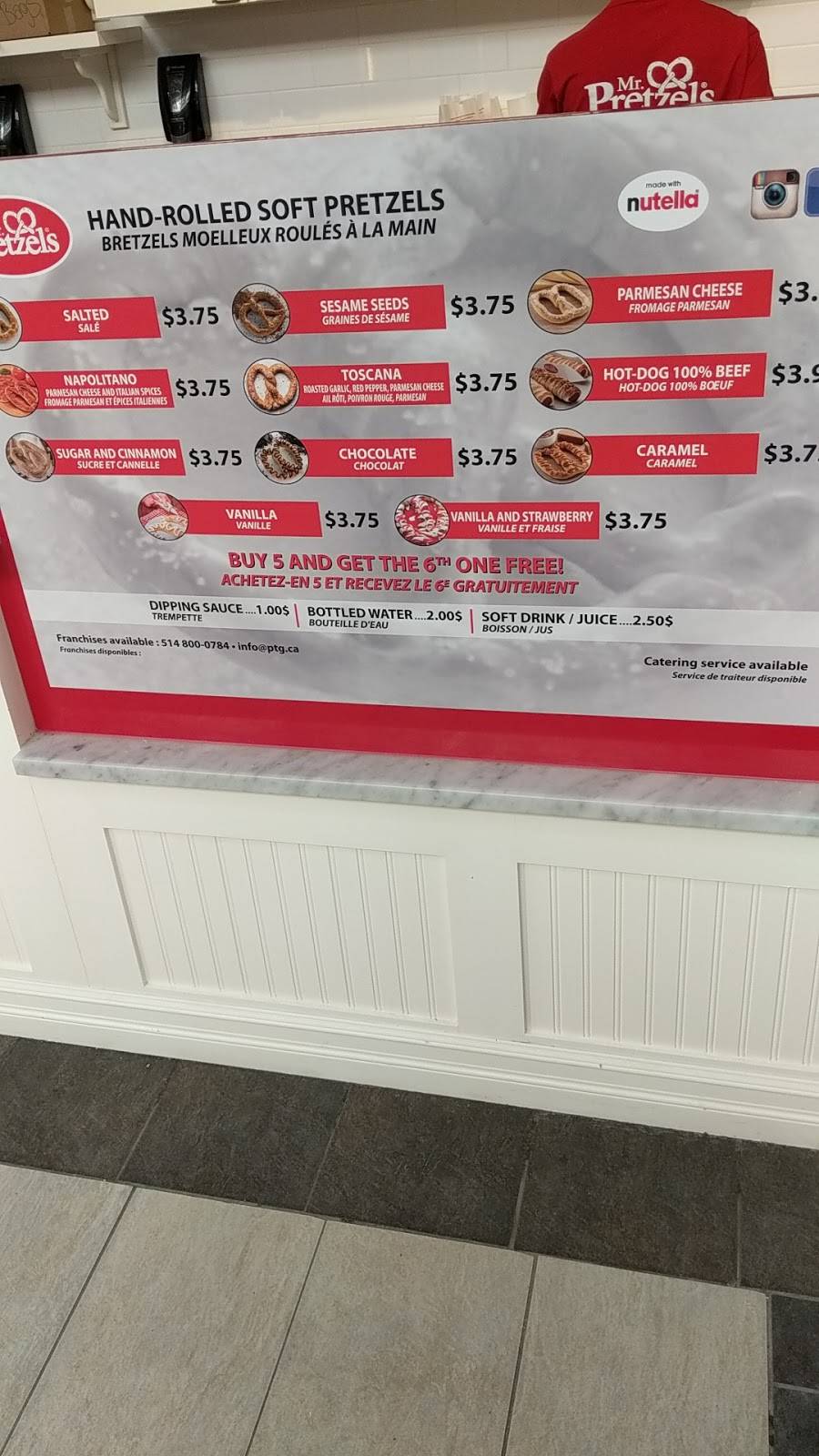 Mr. Pretzels | restaurant | 2121 Carling Ave, Ottawa, ON K2A 1H2, Canada | 6137281135 OR +1 613-728-1135