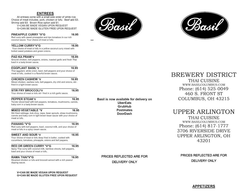 Basil Thai Cafe Clintonville | restaurant | 2973 N High St, Columbus, OH 43202, USA | 6149295801 OR +1 614-929-5801