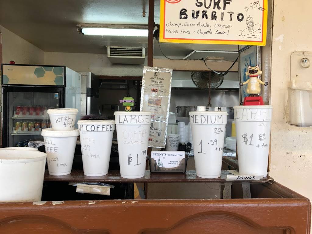 Bennys Mexican Food | restaurant | 1244 30th St, San Diego, CA 92102, USA | 6192381740 OR +1 619-238-1740