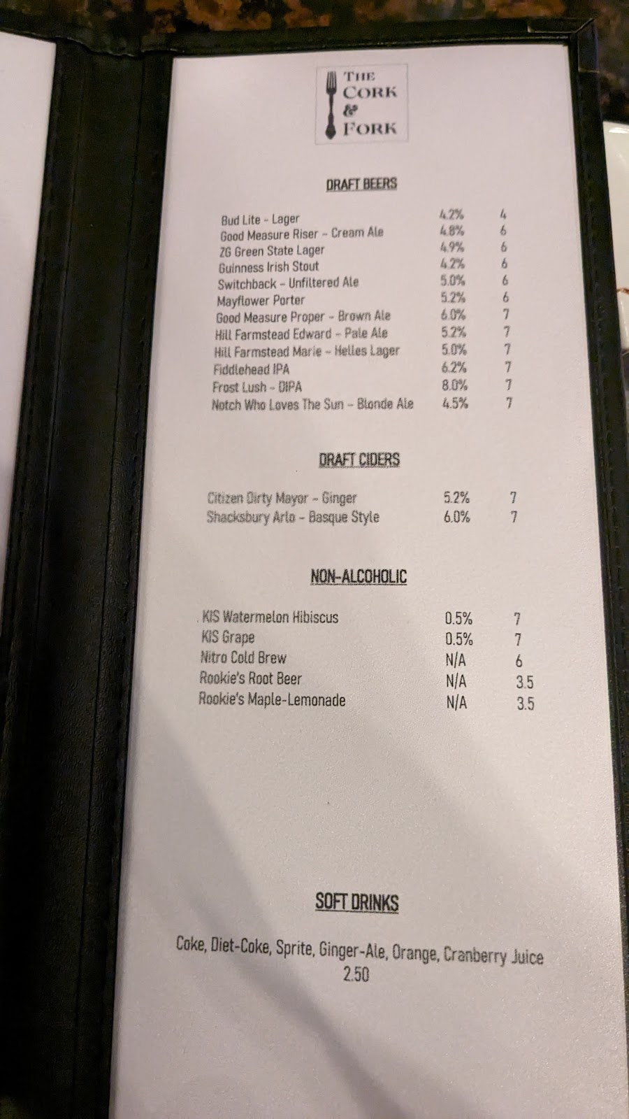 The Cork & Fork | restaurant | 41 S Main St, Hardwick, VT 05843, USA | 8024727654 OR +1 802-472-7654