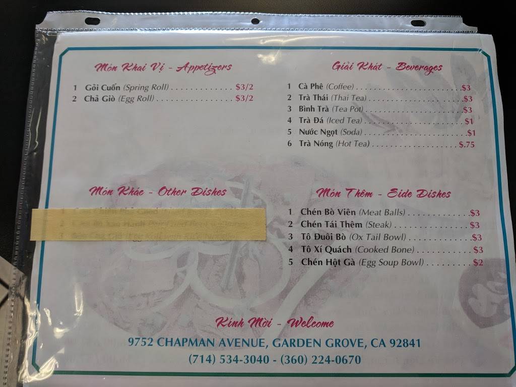 Pho Good | restaurant | 9752 Chapman Ave, Garden Grove, CA 92841, USA | 7145343040 OR +1 714-534-3040