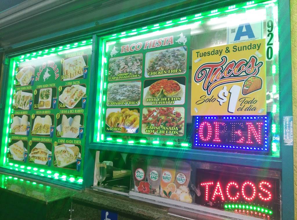 Taco Fiesta | restaurant | 4920 University Ave, San Diego, CA 92105, USA | 6192801634 OR +1 619-280-1634