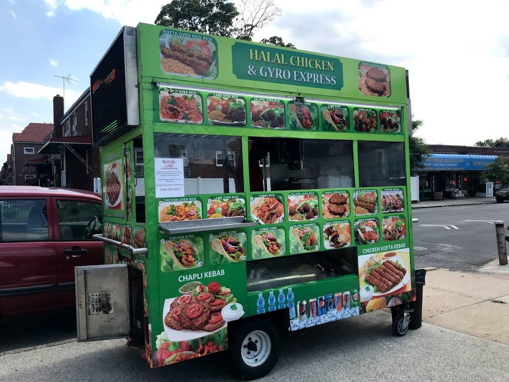 Khan Halal Chicken and Gyro Express Cart | restaurant | 31st avenue and, 76th St, East Elmhurst, NY 11370, USA | 6465000433 OR +1 646-500-0433