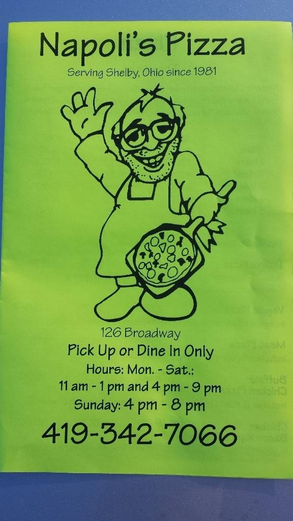 Napolis Pizza | restaurant | 126 Broadway St, Shelby, OH 44875, USA | 4193427066 OR +1 419-342-7066