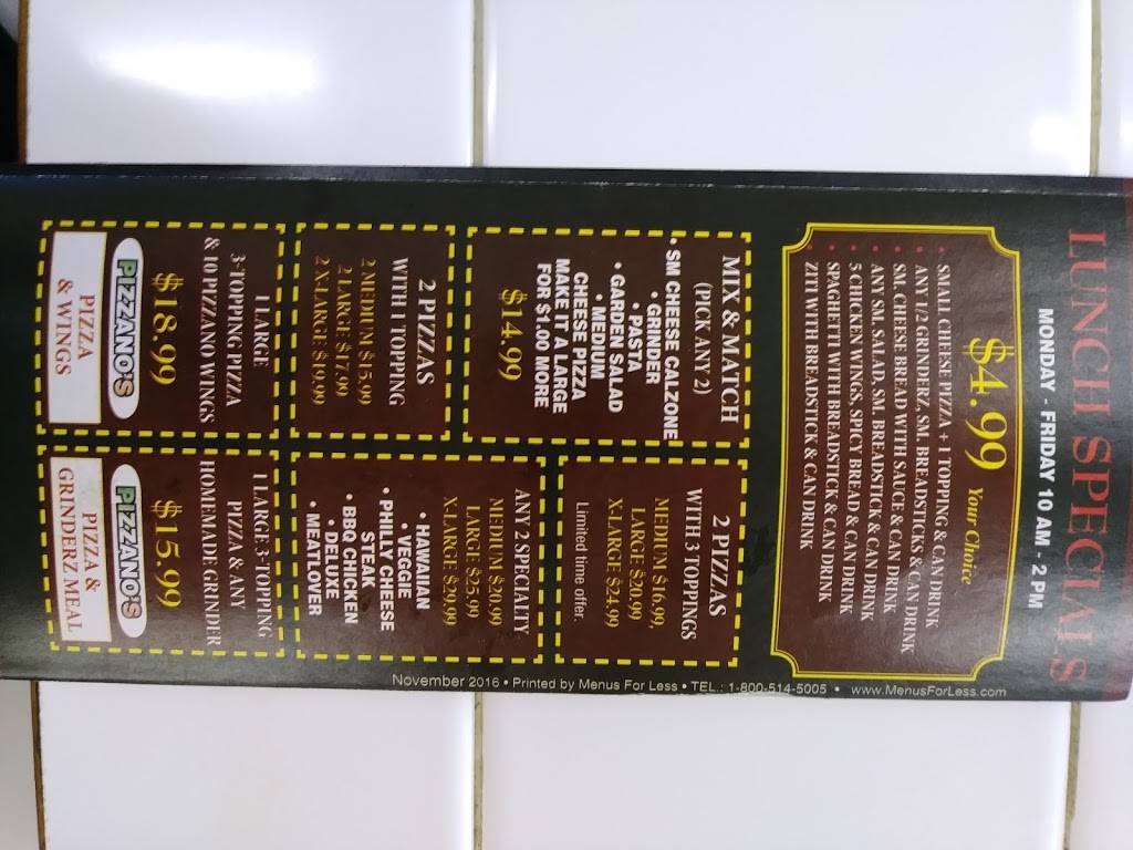 Pizzanos Pizza and Grinderz | restaurant | 4141 US-27 #10, Sebring, FL 33870, USA | 8633861045 OR +1 863-386-1045