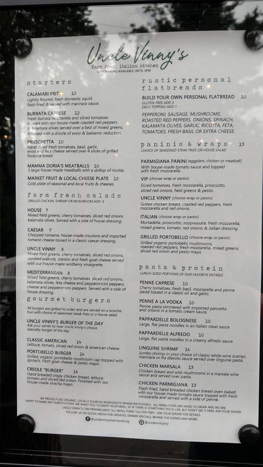 Uncle Vinnys Narrowsburg | restaurant | 251 Bridge St, Narrowsburg, NY 12764, USA | 8452525082 OR +1 845-252-5082