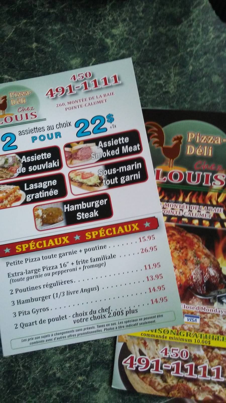 Chez Louis | restaurant | 260 Montée de la Baie, Pointe-Calumet, QC J0N 1G2, Canada | 4504911111 OR +1 450-491-1111