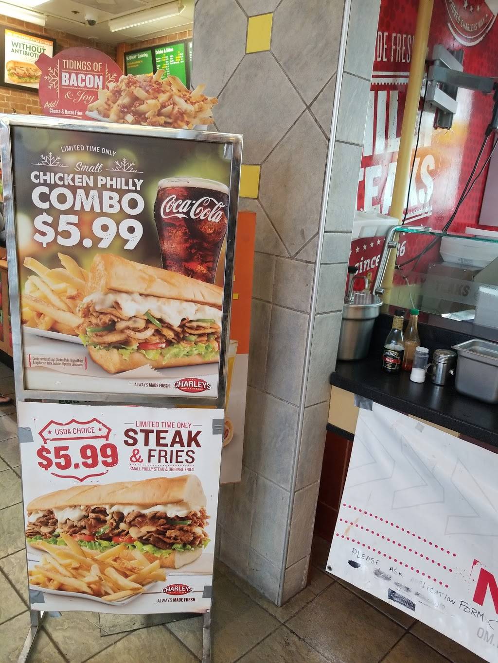 Charleys Philly Steaks | restaurant | 801 N Congress Ave Ste 673, Boynton Beach, FL 33426, USA | 5613749185 OR +1 561-374-9185