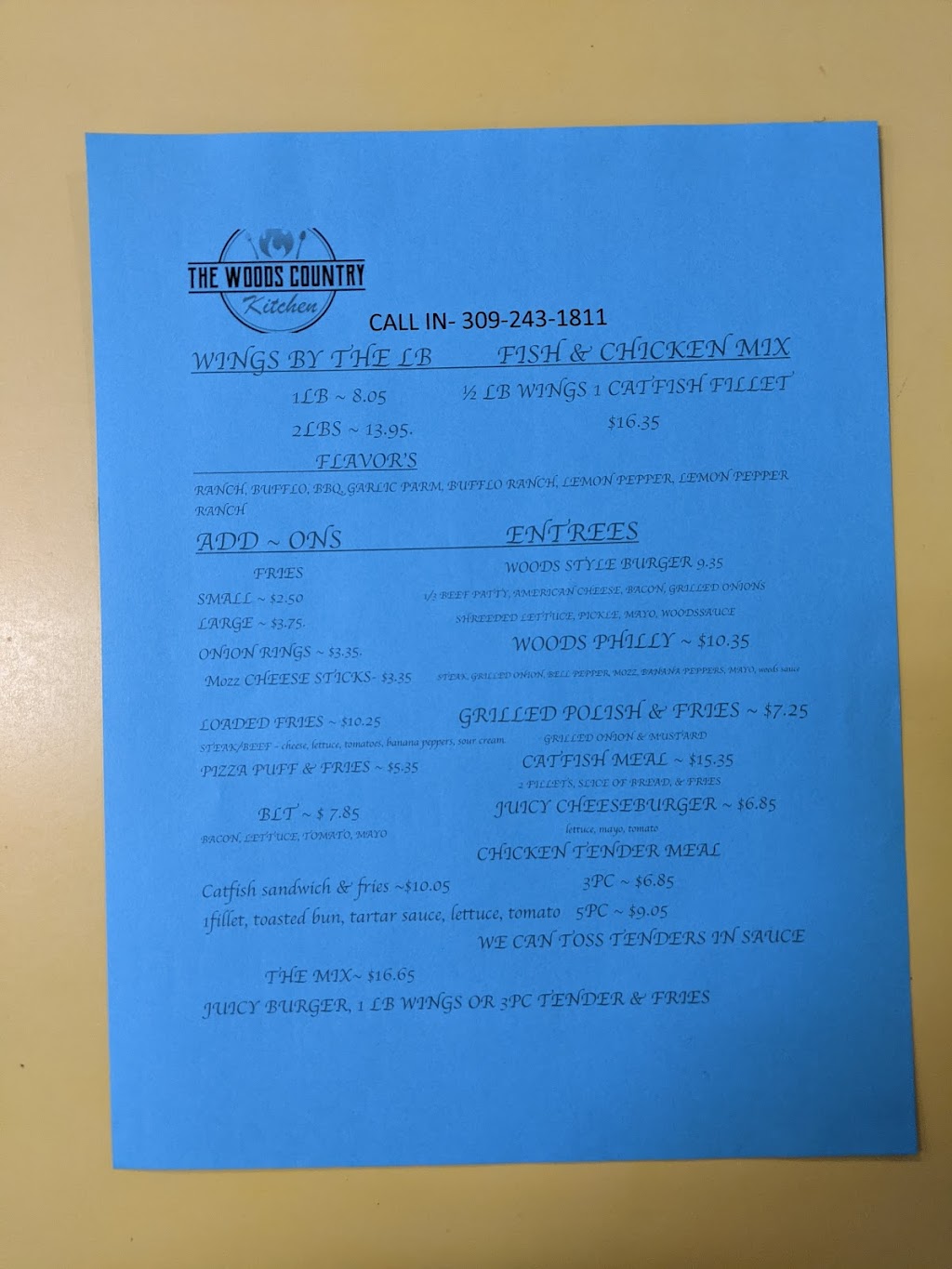 The Woods Country Kitchen | restaurant | 403 N 4th St, Dunlap, IL 61525, USA | 3092431811 OR +1 309-243-1811