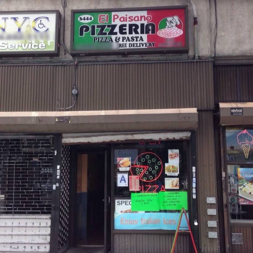 El Paisano Pizza & Pasta | restaurant | 3444 E Tremont Ave, Bronx, NY 10465, USA | 7188236318 OR +1 718-823-6318