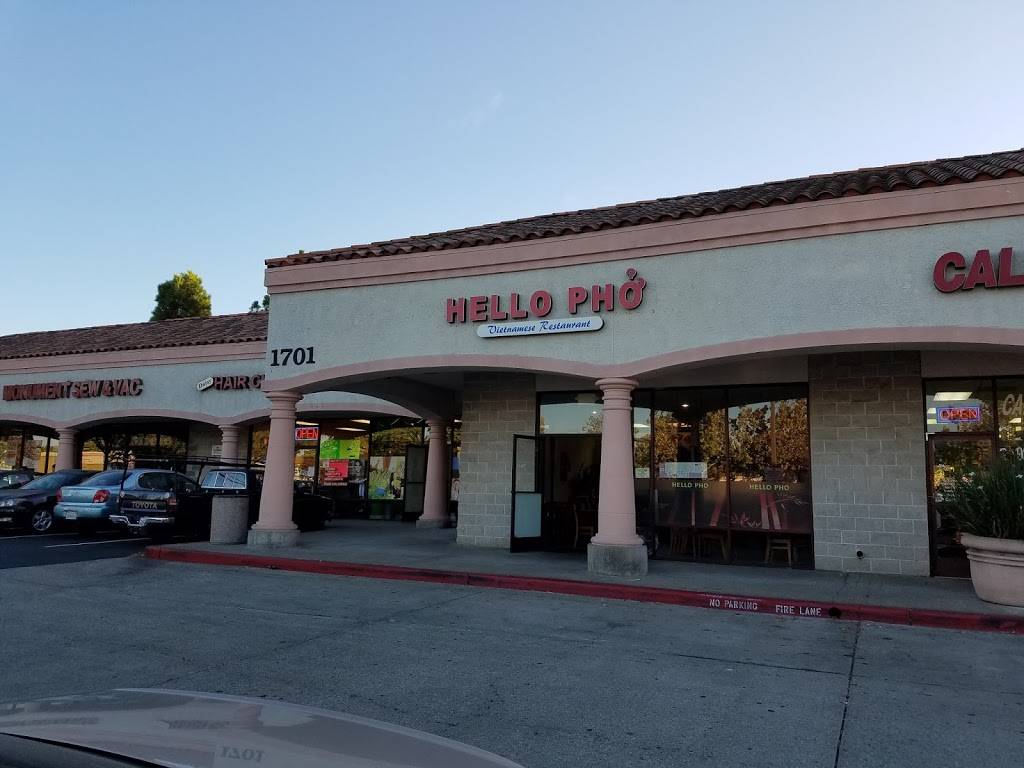 Hello Pho | restaurant | 1701 Monument Blvd, Concord, CA 94520, USA | 9259699449 OR +1 925-969-9449