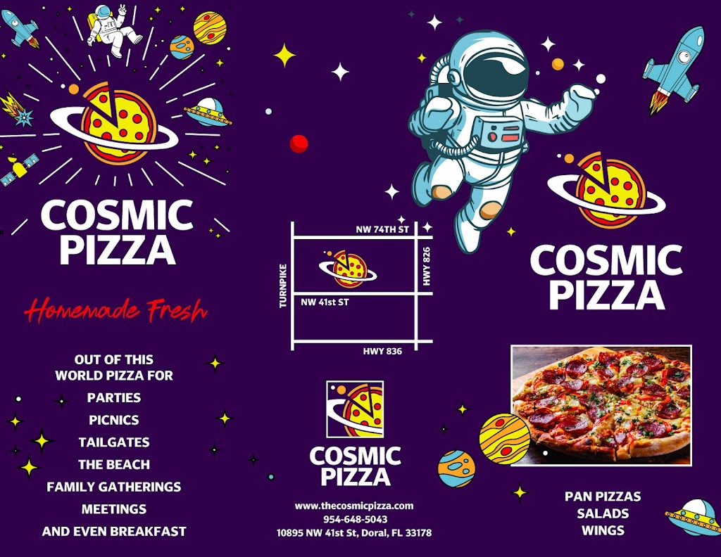 Cosmic Pizza | restaurant | 10895 NW 41st St, Doral, FL 33178, USA | 7869534377 OR +1 786-953-4377