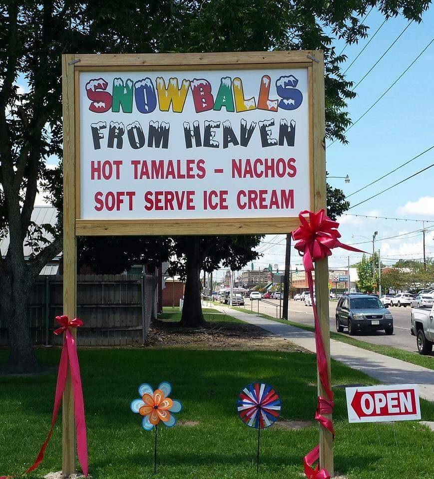 Snowballs From Heaven | restaurant | 285 E Pine St, Ponchatoula, LA 70454, USA | 5044015028 OR +1 504-401-5028