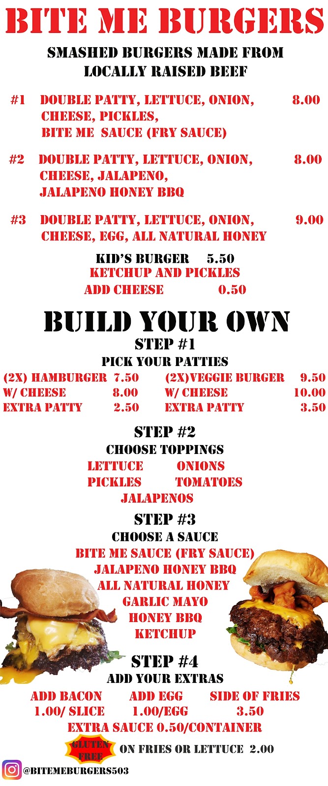 Bite Me Burgers | restaurant | 8220 NE Davis St, Portland, OR 97220, USA | 5037345534 OR +1 503-734-5534