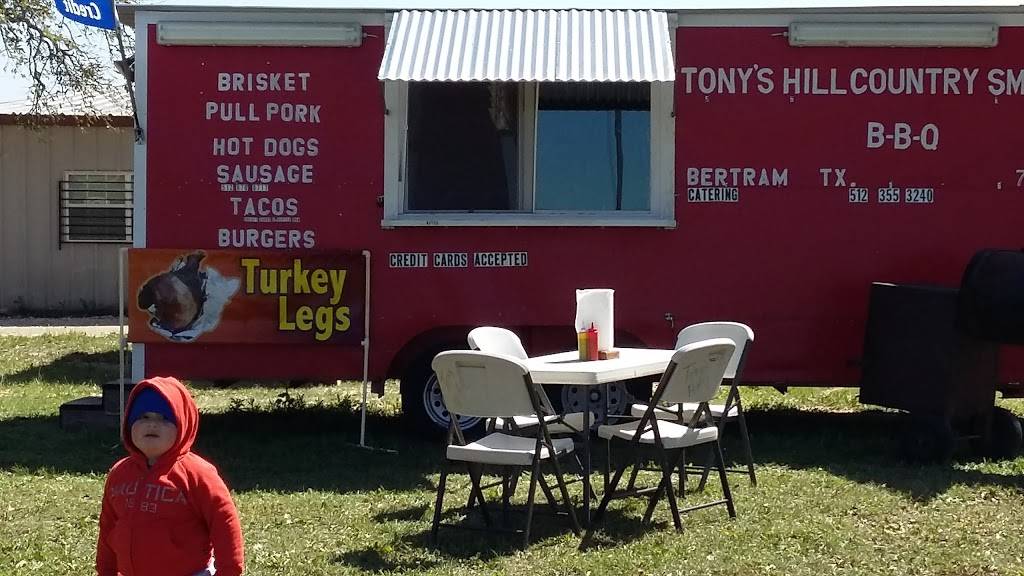 Tonys Hill Country Smoke BBQ | restaurant | 200 Co Rd 258, Bertram, TX 78605, USA | 5123553240 OR +1 512-355-3240