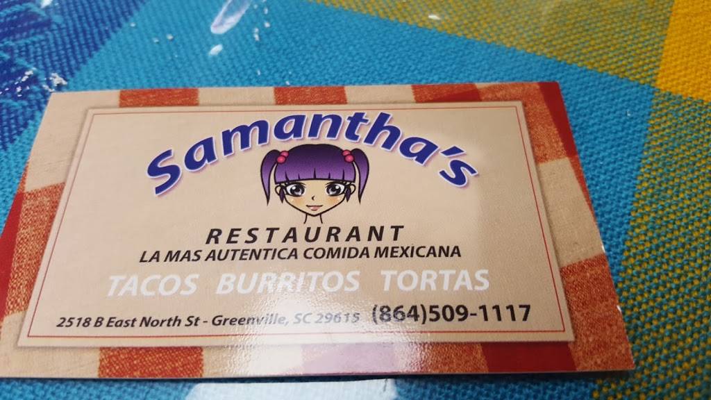 Samanthas Restaurant | restaurant | 2518 E North St, Greenville, SC 29615, USA | 8645091117 OR +1 864-509-1117