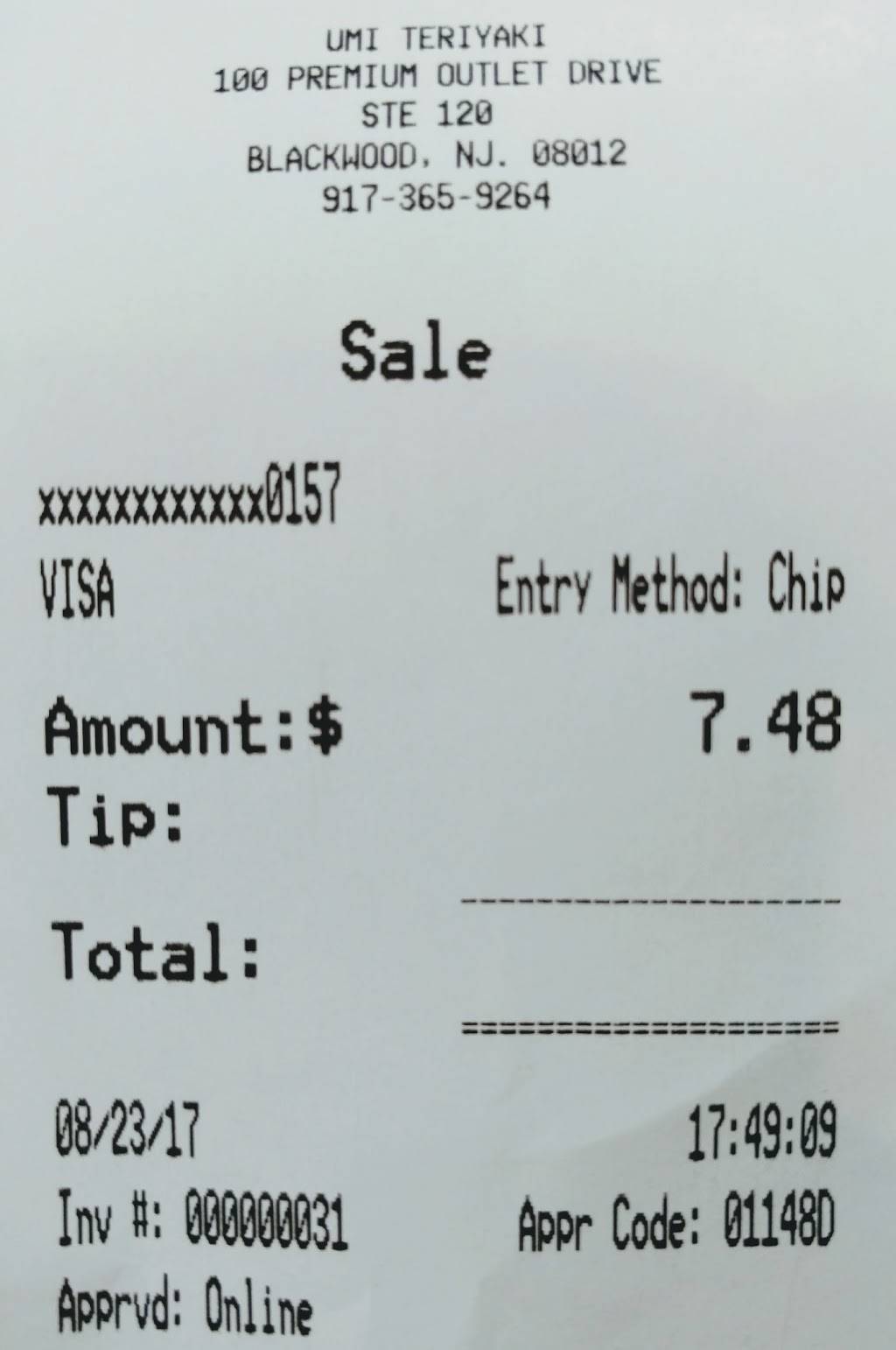 UMI of Japan | restaurant | 100 Premium Outlets Dr, Blackwood, NJ 08012, USA | 8563024545 OR +1 856-302-4545