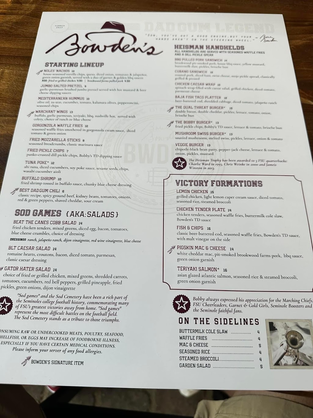 Bowdens | restaurant | 619 S Woodward Ave c103, Tallahassee, FL 32304, USA | 8505585592 OR +1 850-558-5592