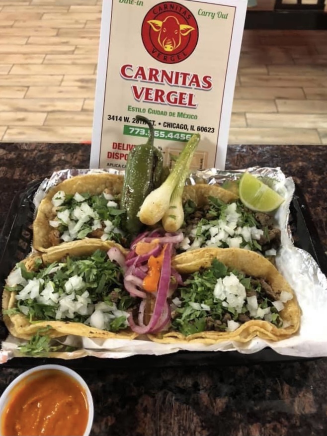 Carnitas Vergel | restaurant | 3414 W 26th St, Chicago, IL 60623, USA | 7735654456 OR +1 773-565-4456