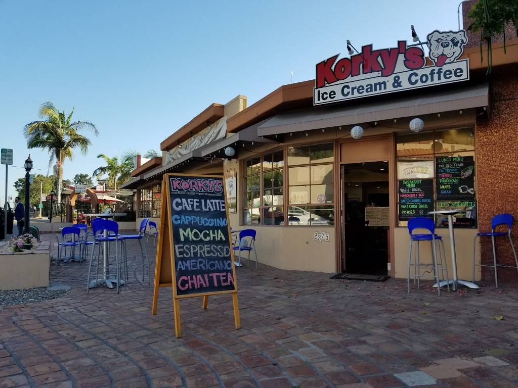 Korkys Ice Cream & Coffee | restaurant | 2375 San Diego Ave, San Diego, CA 92110, USA | 6192973080 OR +1 619-297-3080