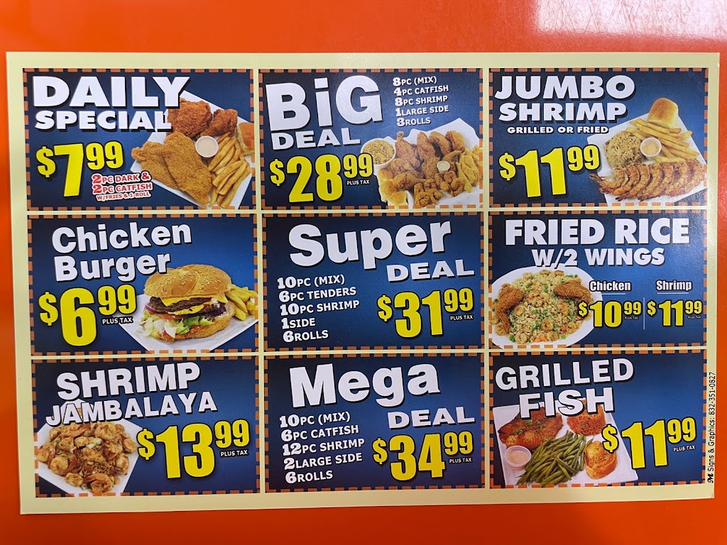 Louisiana Famous Fried Chicken And Seafood | restaurant | 3716 Greenhouse Rd Suite D, Houston, TX 77084, USA | 2817174385 OR +1 281-717-4385