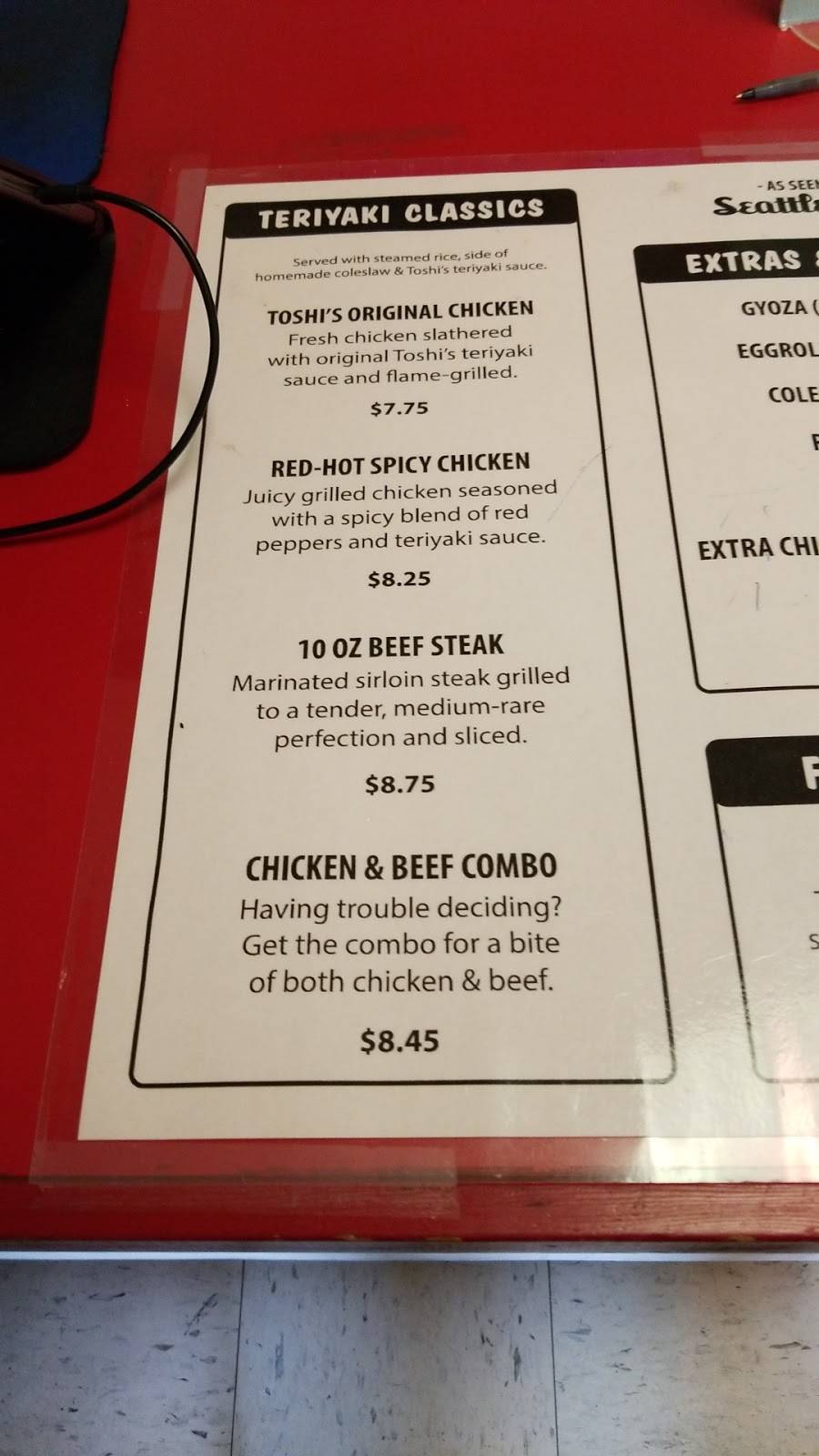 Toshis Teriyaki Grill | restaurant | 16212 Bothell Everett Hwy, Mill Creek, WA 98012, USA | 4252256420 OR +1 425-225-6420