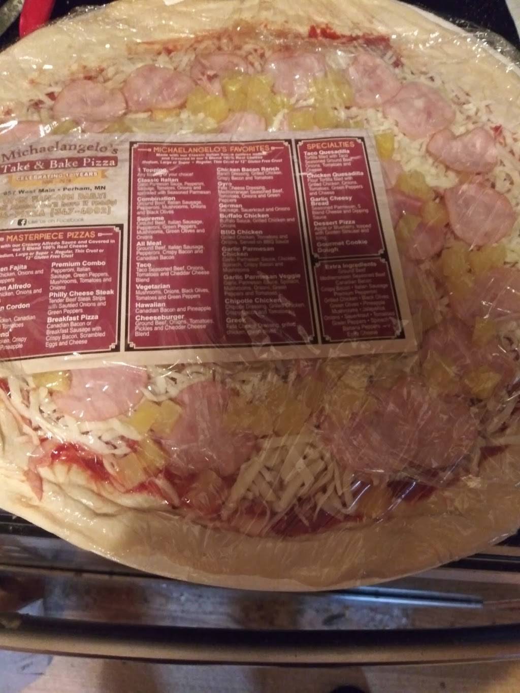 Michaelangelos Take & Bake Pizza | restaurant | 657 W Main St, Perham, MN 56573, USA | 2183474992 OR +1 218-347-4992