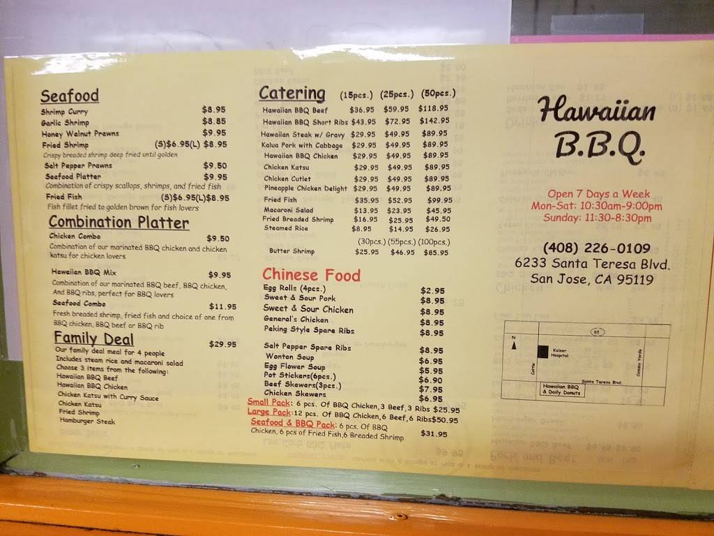 Hawaiian Barbecue | restaurant | 6233 Santa Teresa Blvd, San Jose, CA 95119, USA | 4082260109 OR +1 408-226-0109