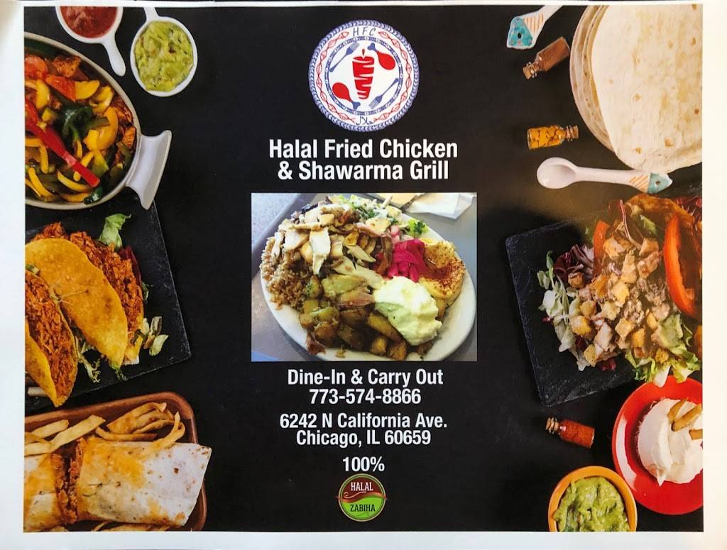 Hfc & Shawarma Grill | restaurant | 6242-44 N California Ave, Chicago, IL 60659, USA | 7735748856 OR +1 773-574-8856