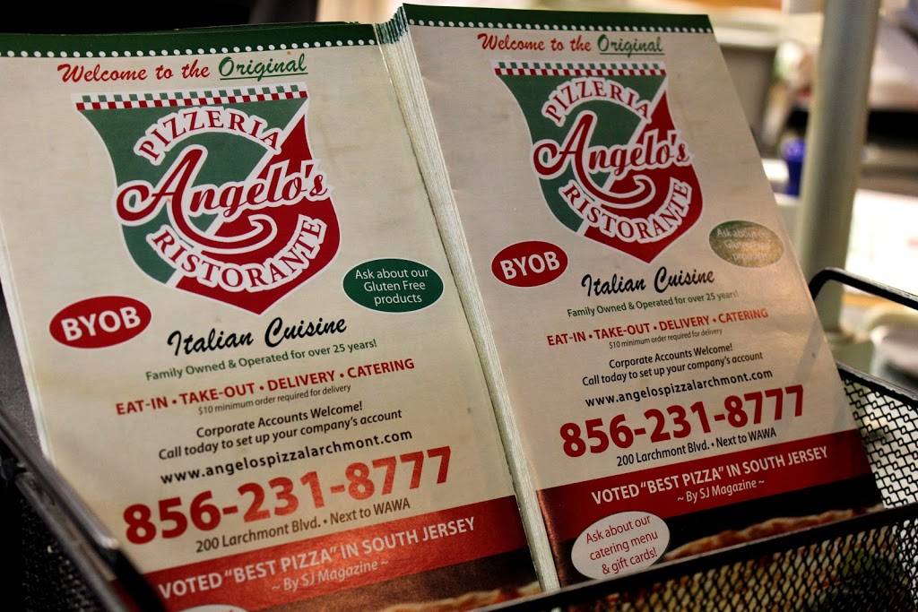 Angelos Pizzeria Larchmont | meal delivery | 200 Larchmont Blvd, Mt Laurel, NJ 08054, USA | 8562318777 OR +1 856-231-8777