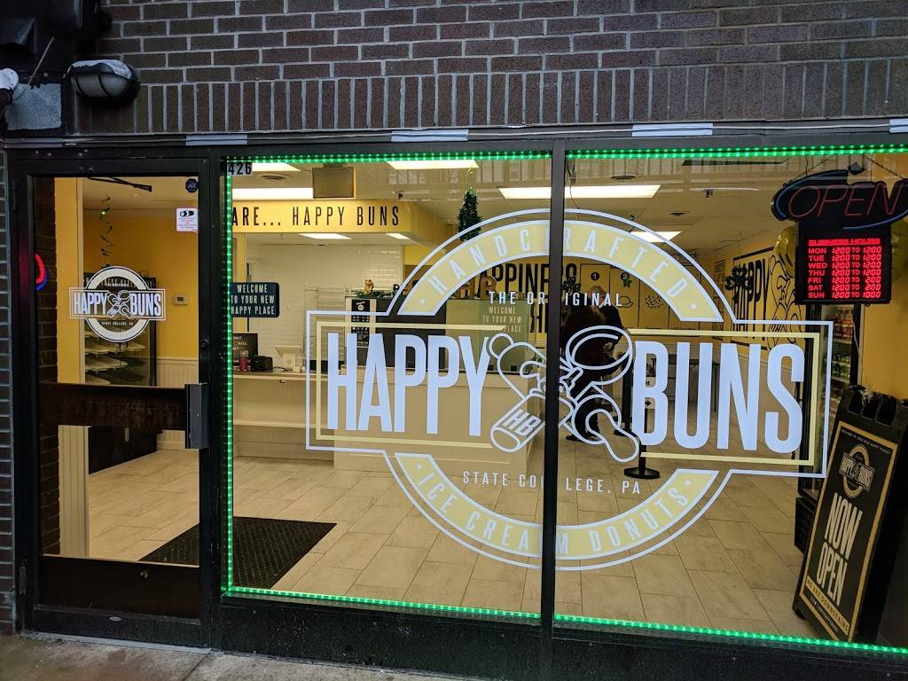 Happy Buns | restaurant | 426 E College Ave, State College, PA 16801, USA | 8148629178 OR +1 814-862-9178