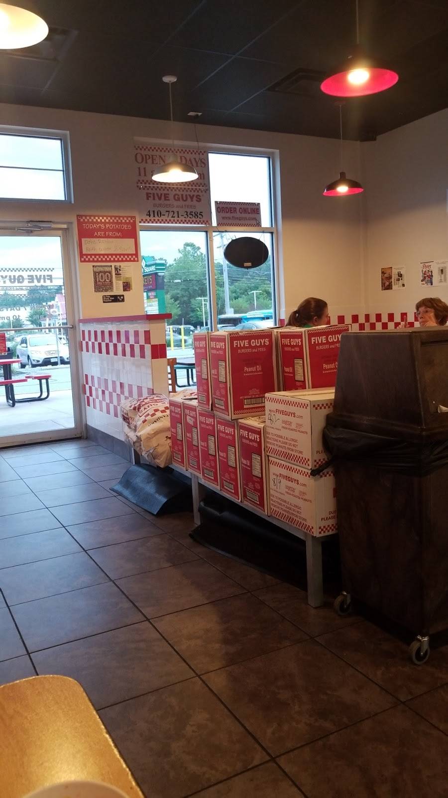 Five Guys | meal takeaway | 1131-A Rt. 3 N, Gambrills, MD 21054, USA | 4107213585 OR +1 410-721-3585