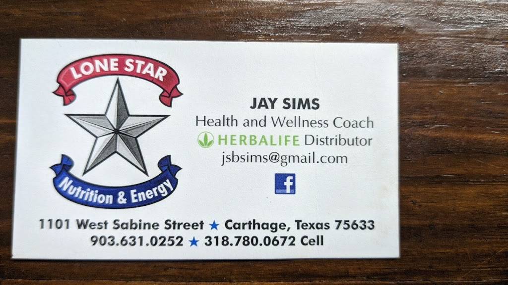 Lonestar nutrition | restaurant | 1101 E Sabine St, Carthage, TX 75633, USA | 9036310252 OR +1 903-631-0252