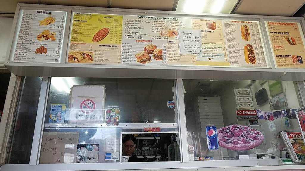 Prima Pizza | restaurant | 133 Back River Neck Rd, Essex, MD 21221, USA | 4105741100 OR +1 410-574-1100